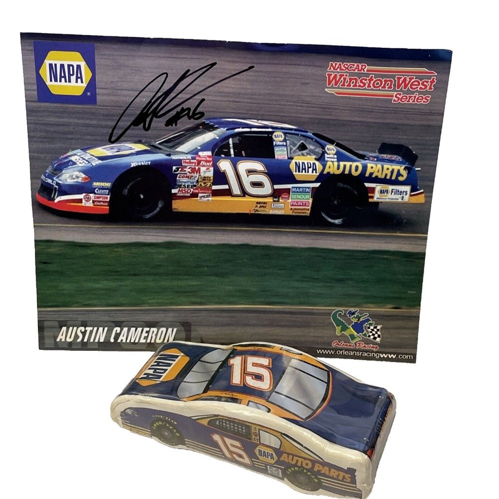 Napa Bundle 2001 Michael Waltrip T-Shirt Austin Cameron Signed Photo Cars 15, 16